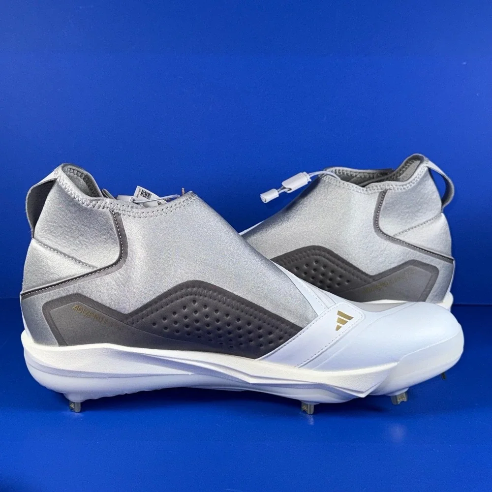 Adidas Adizero Impact+ BSB Baseball Cleats White Gold Lightstrike Pro Men's 12